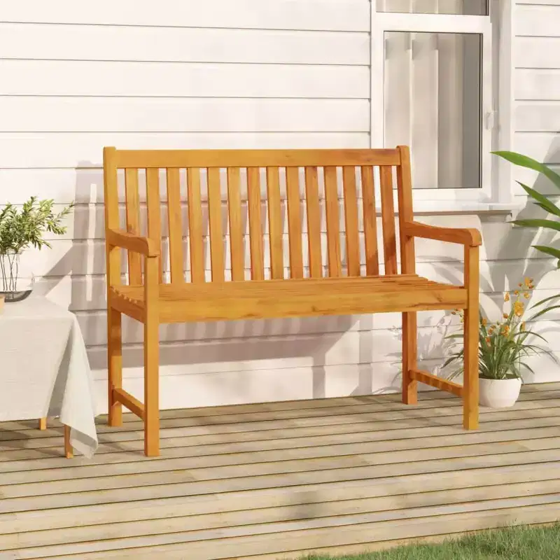 vidaXL Garden Bench Solid Acacia Wood Outdoor Seating Terrace Furniture