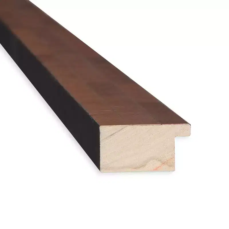 17 x 51 Non-Beveled Fresco Light Pecan Wood on The Door Mirror - Amanti Art