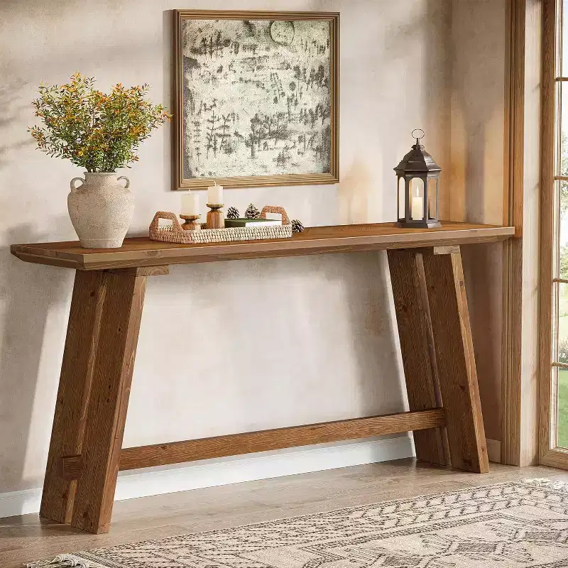 Solid Wood Console Table for Entryway, 63