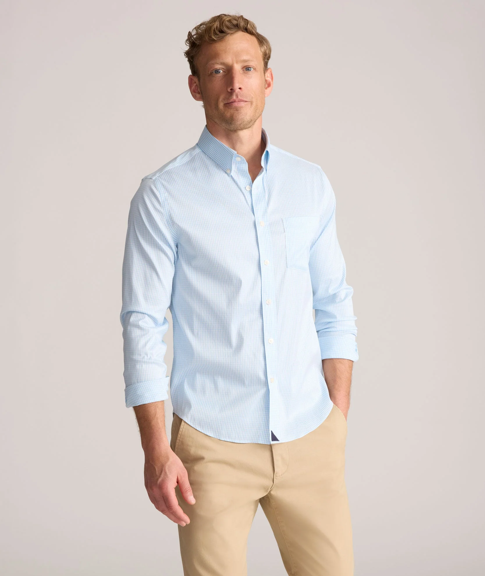 Cotton-Nylon Cooling Shirt (Light Blue)