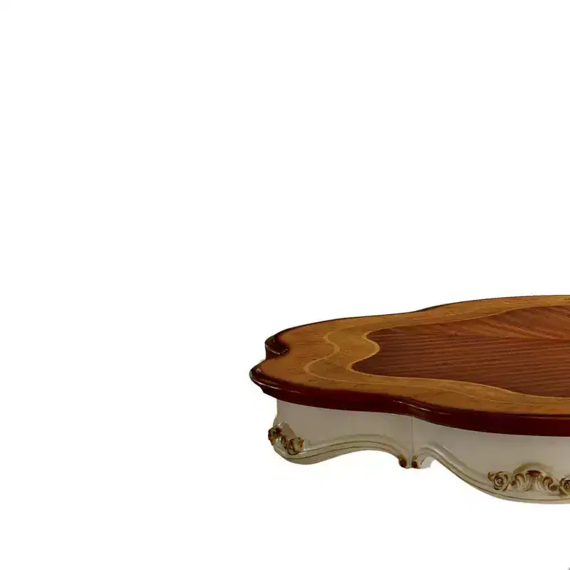 62" Picardy Dining Table Antique Pearl/Cherry Oak Finish - Acme Furniture