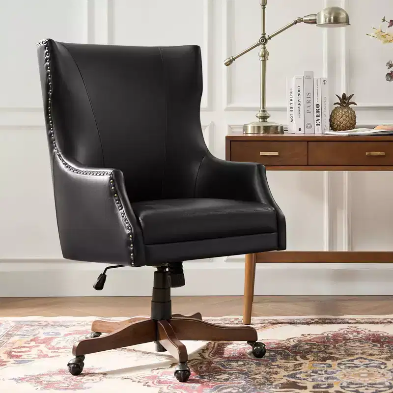 Dick Swivel Office Chair With 360-degree Swivel Base|HULALA HOME