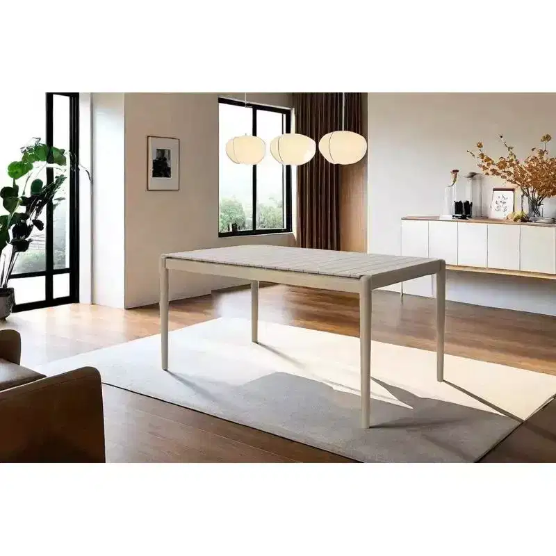 Okak Modern Rectangular Dining Table Kitchen Table Dining Table for 4-6 for Dining Room, Restaurant