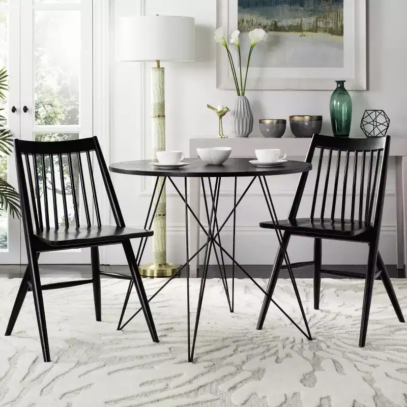 Wren 19 H Spindle Dining Chair (Set of 2) - DCH1000 - Safavieh