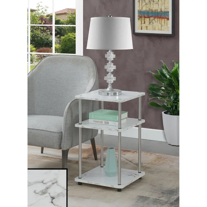 Designs2Go No Tools 3 Tier End Table