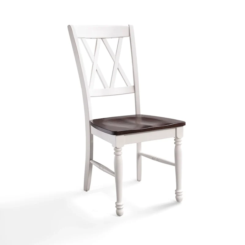 Crosley Shelby Cherry/Antique White Wood Dining Chair (Set of 2) - 17.75 W x 23.5 D x 39 H