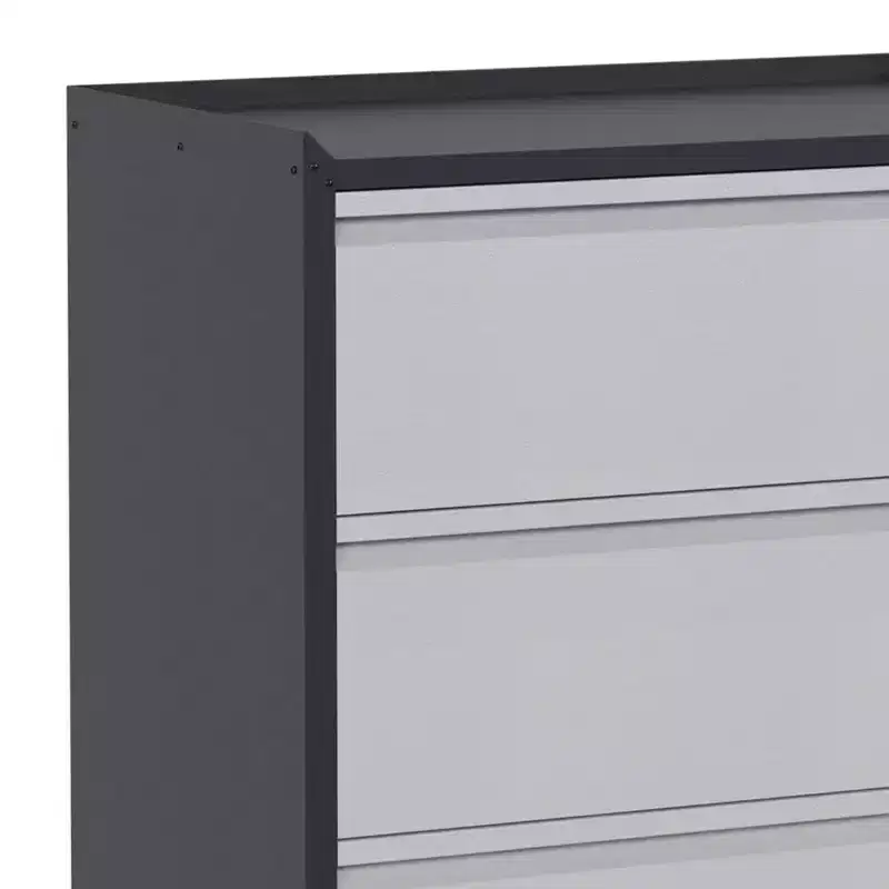 AOBABO Lockable Steel File Storage Organizer Cabinet with Adjustable Shelves and Wheels for Home, School, Office, and Garage Organization, Black
