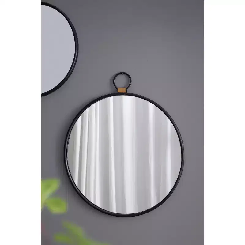 MAYEERTY 24 x 27 Wall Mirror with Black Frame, Contemporary Decor Mirror for Living Room, Foyer, Entryway, Bedroom