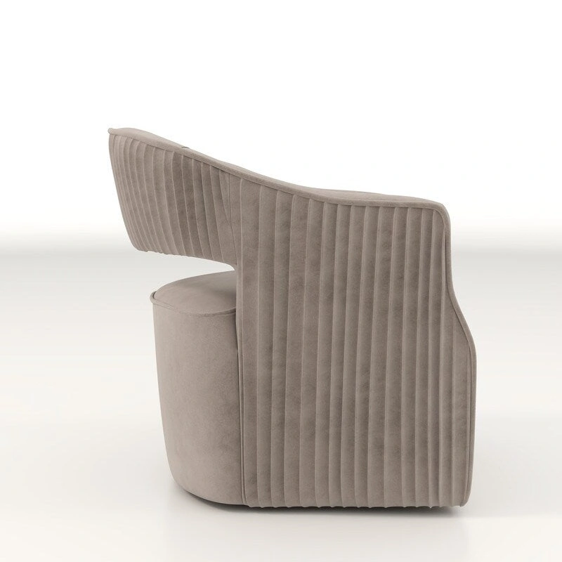 SEYNAR Modern Glam Velvet 360 Degree Swivel Open-Back Accent Armchair