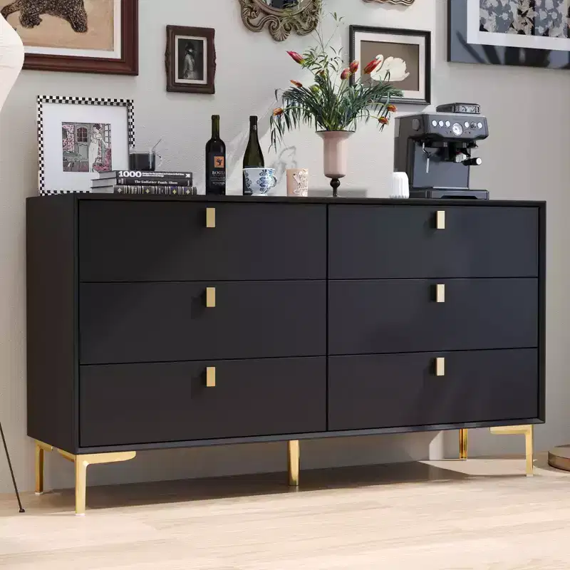 Famapy 6 Drawers Storage Dresser Modern Chest of Drawer
