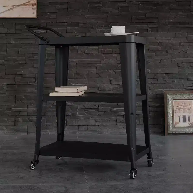 Stainless Steel 3-Tier Serving Cart with Wheels 24