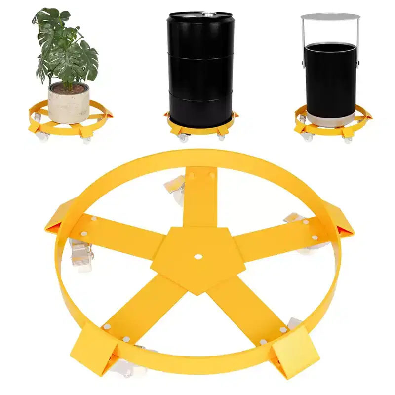 55 Gallon Drum Dolly, Heavy Duty 2000LBS Capacity Drum Cart with 5 Swivel Casters