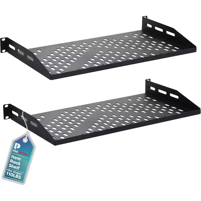 1U Server Rack Shelf, Universal Device Server Rack Mounting Tray 2 PCS Pack (1/b)