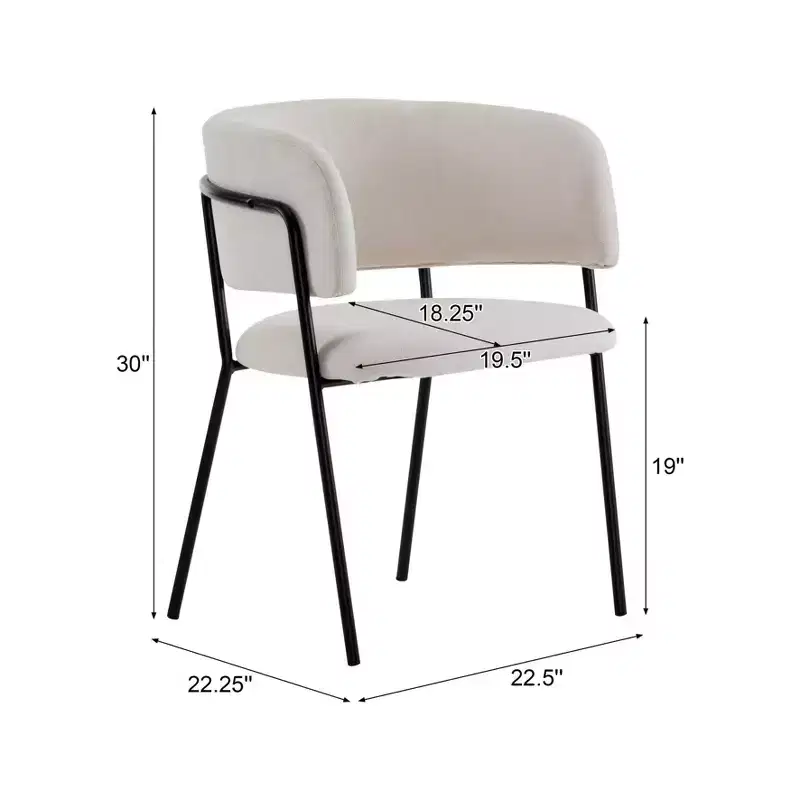 Christopher Knight Home Nest Modern Upholstered Dining Chairs with Metal Frame (Set of 2)