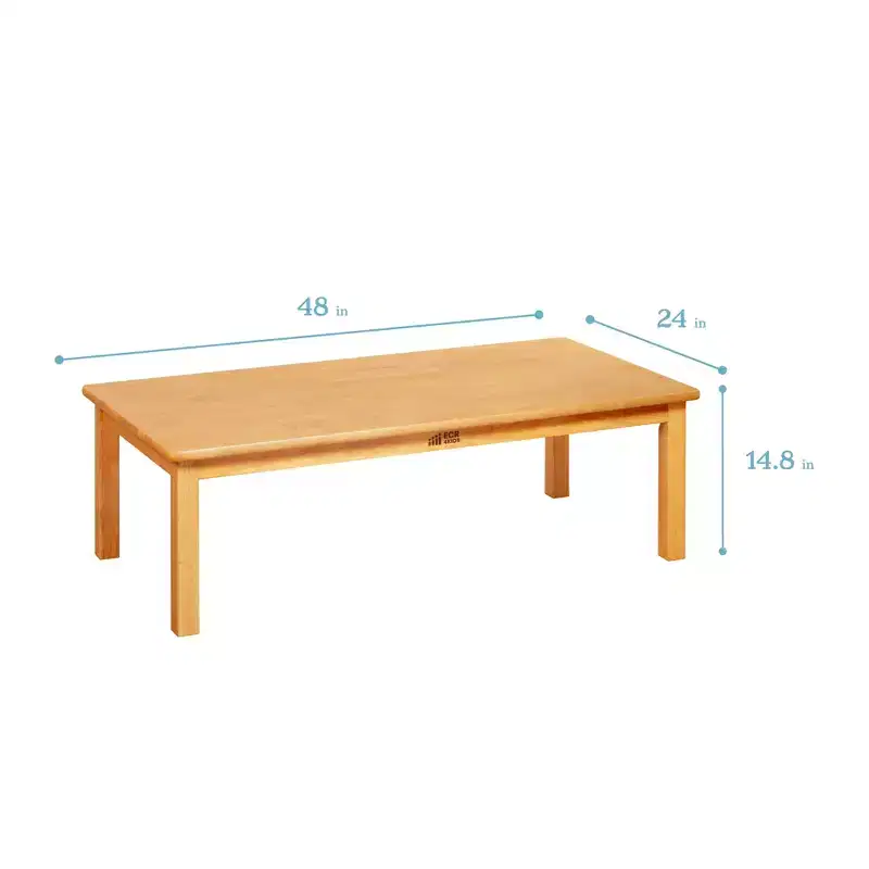 Hardwood Table with 14in Legs, Childrens Furniture, Honey