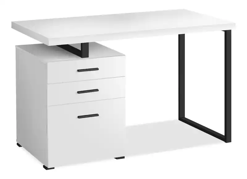 47.25 Reversible Office Desk with 3-Drawers