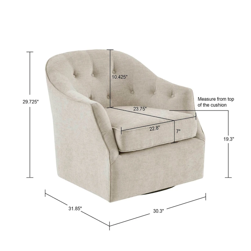 Madison Park Gayla 360 Degree Swivel Chair