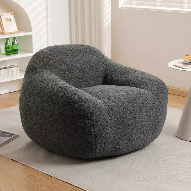 Okak Easy Clean Bean Bag Chair with Thick Back & Armrests,Lounger Beanbag Chair with Water-Resistant Fabric,Floor Sofa for Living Room Bedroom