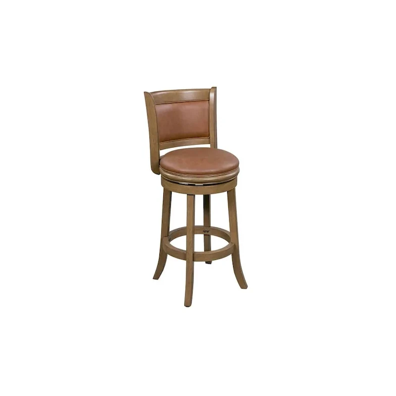 Multi-Color Faux Leather Swivel Counter Barstool, Single Seat
