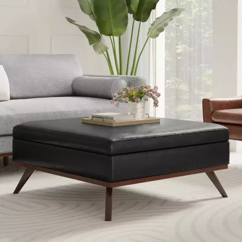 WyndenHall Ethan XL Square Coffee Table Storage Ottoman