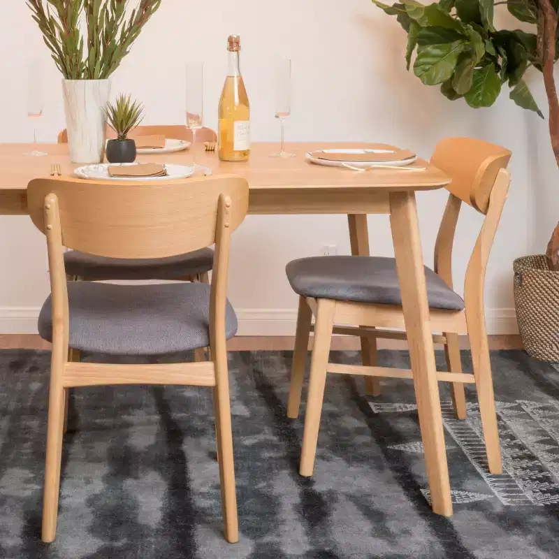 GDFStudio Alexis Modern Fabric Upholstered Dining Chairs (Set of 2)