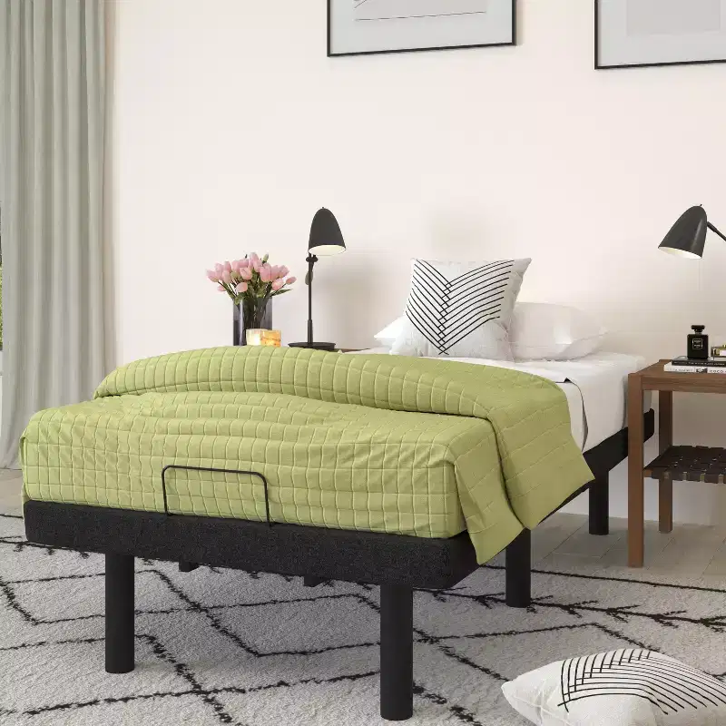 Merrick Lane Adjustable Bed Frame, Motorized Zero Gravity Adjustable Bed Frame W/ Customizable Dual Head & Foot Incline
