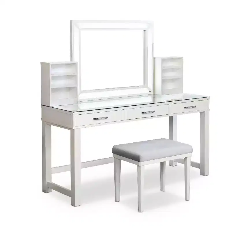 Wreston Storage Drawers Vanity Set Luminous White - miBasics