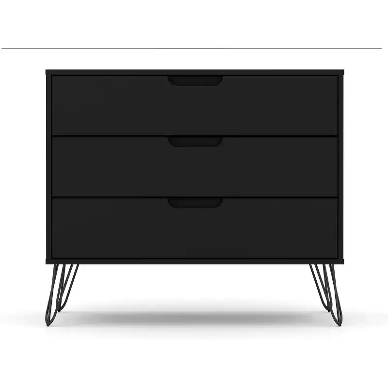 Rockefeller 35 Dresser in Black (3-Drawer)