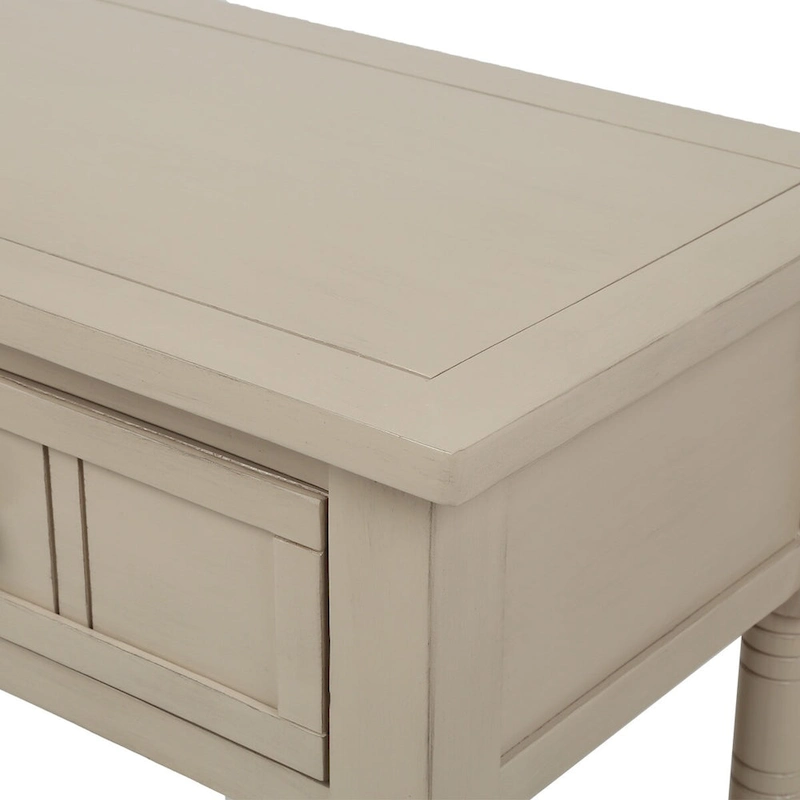 Console Table Traditional Design with Two Drawers and Bottom Shelf