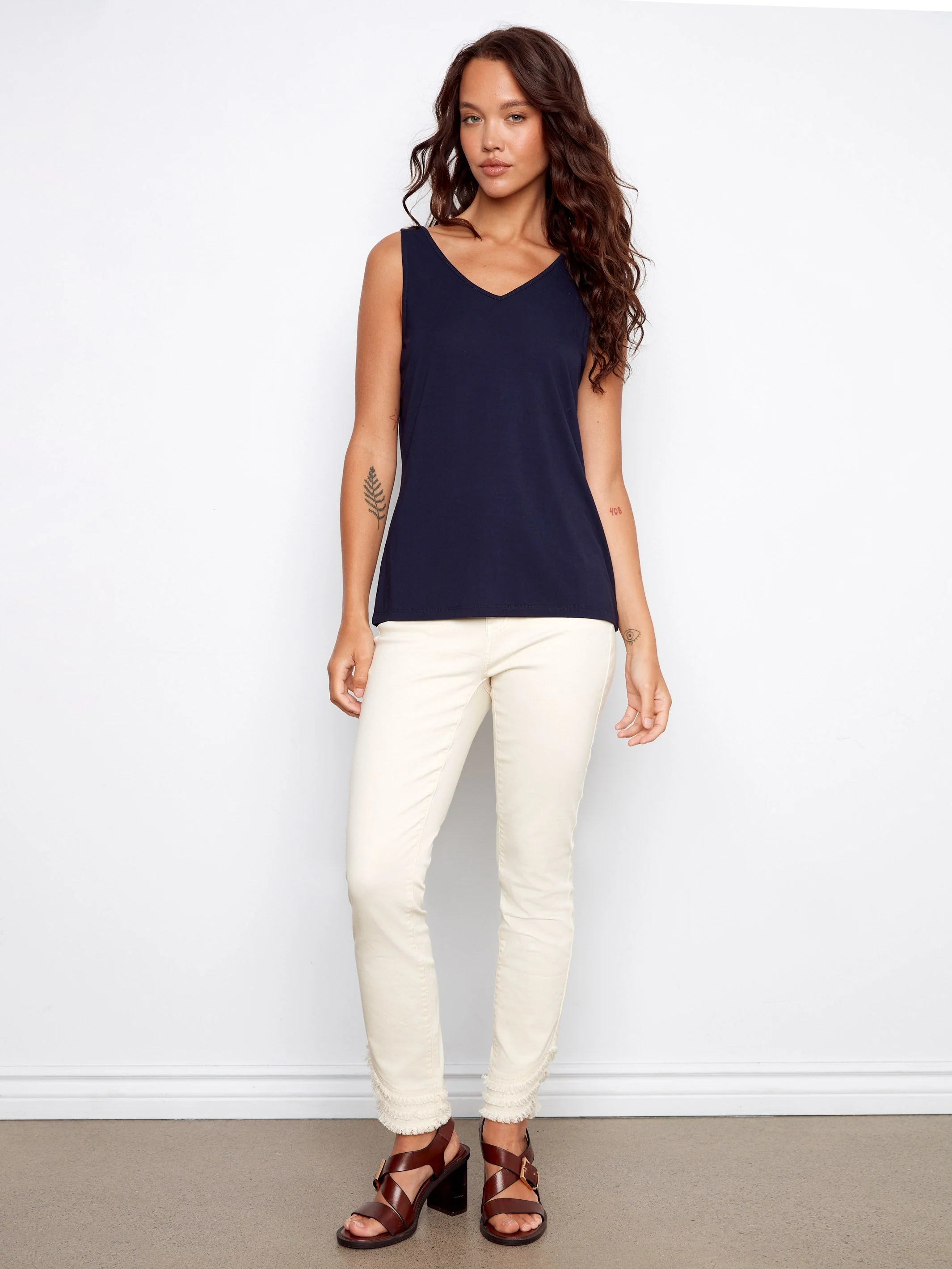 Reversible Soft Fabric Cami - Navy