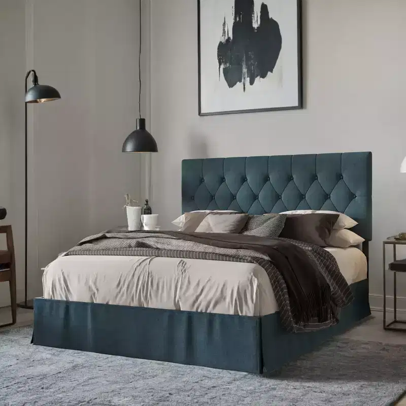 Upholstered Tufted Platform Bed, Full Size