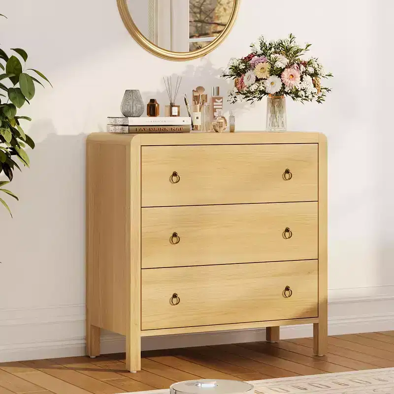 3/5 Drawer Dresser for Bedroom, 30.4 Tall Dresser with Large Drawers, Wooden Closet Chest Storage for Living Room, Hallway