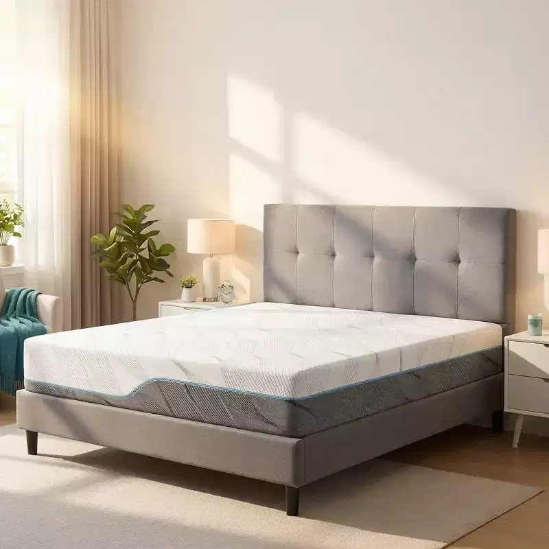 Memory Foam Mattress, Dual-Sided Gel Bed in a Box, Fiberglass-Free Medium & Firm Support for Pressure Relief