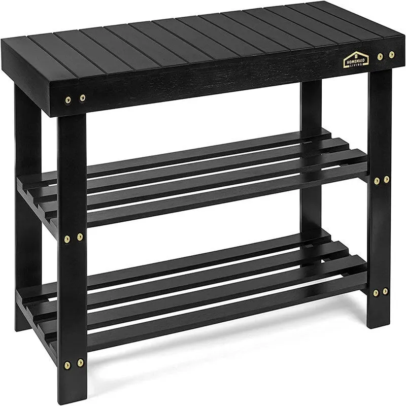 3 Tier Shoe Rack Small Bench - 11D x 27.6W x 17.7H