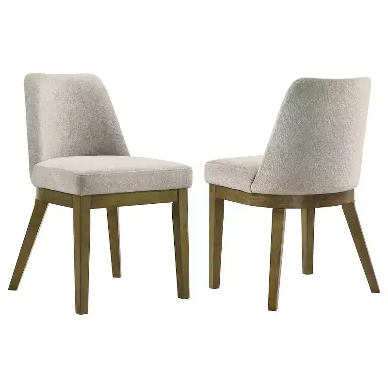 Coaster,Castlewood Upholstered Dining Side Chair Brown Oak (Set of 2)