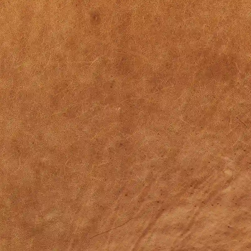 Poly & Bark Turin Leather Ottoman in Cognac Tan