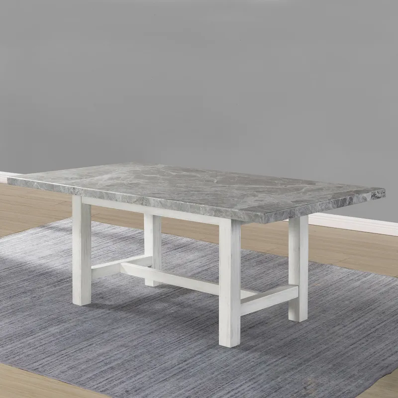 Steve Silver Cardella Marble Top 7-Piece Dining Set