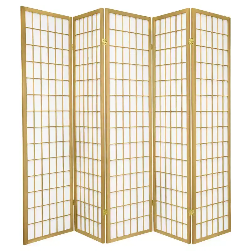 Oriental Furniture 6' Tall 5 Panel Window Pane Special Edition