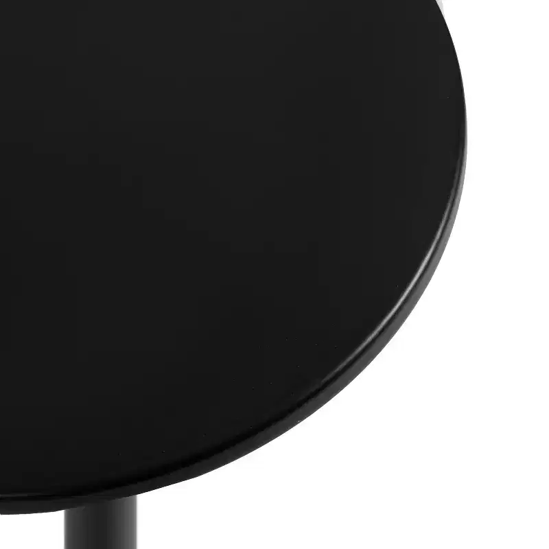 Kate and Laurel Nyall Round Metal and Marble Drink Table
