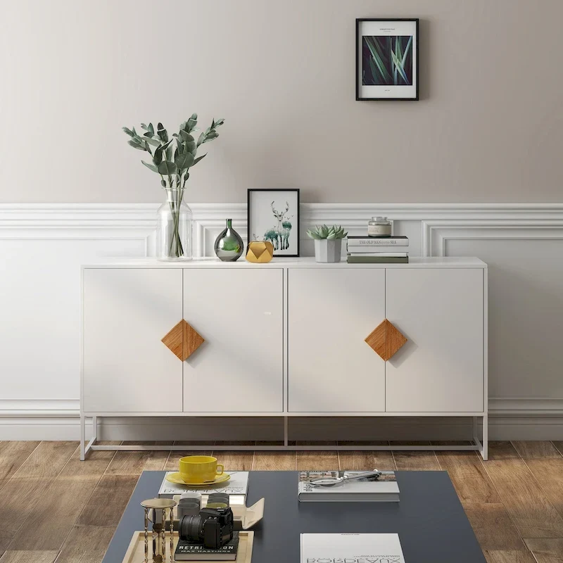 Square Handle Design Sideboard with Doors