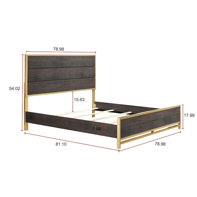 Wedro 3 Piece Dark Brown Rustic Panel Bedroom Set
