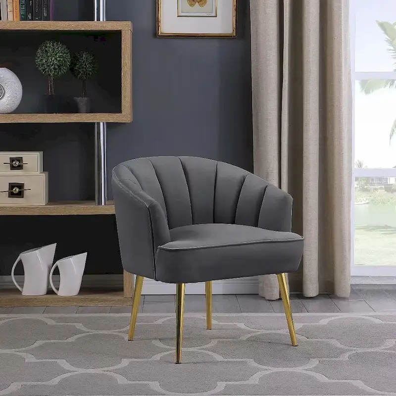 Morden Fort Velvet Accent Chair Slipper Chair