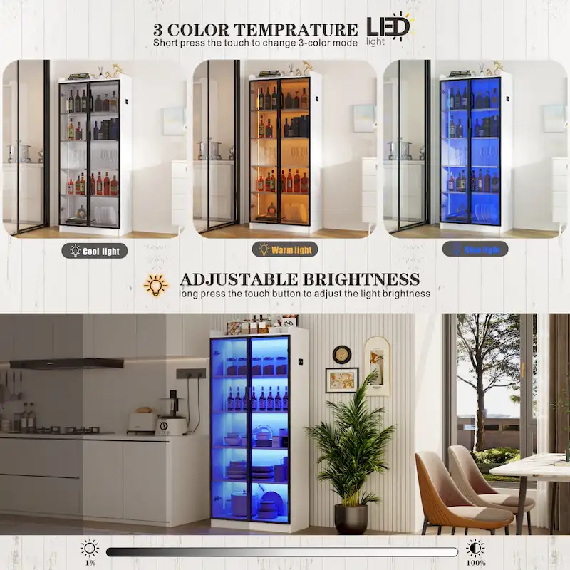 Dining Cabinet with LED light - N/A