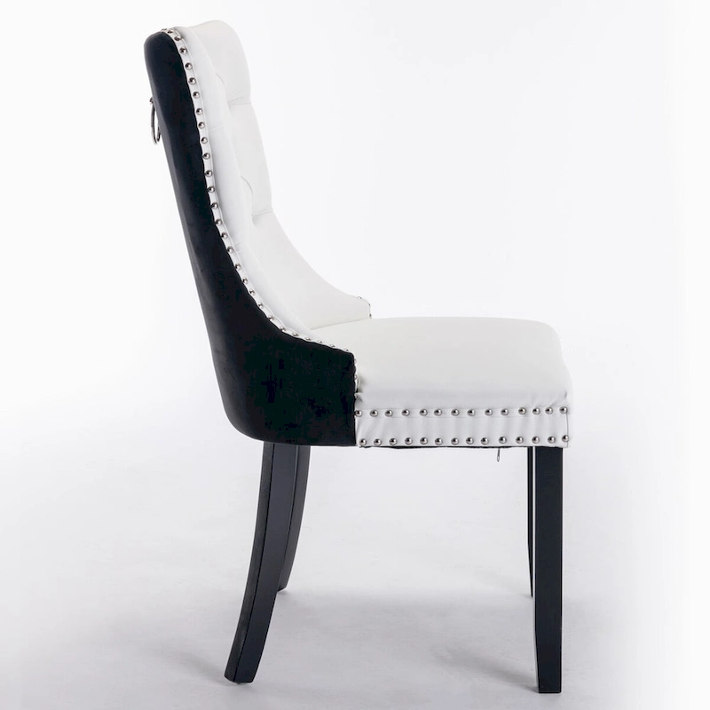 High-end Tufted Upholstered Nailhead Trim Dining Chair, Set of 2