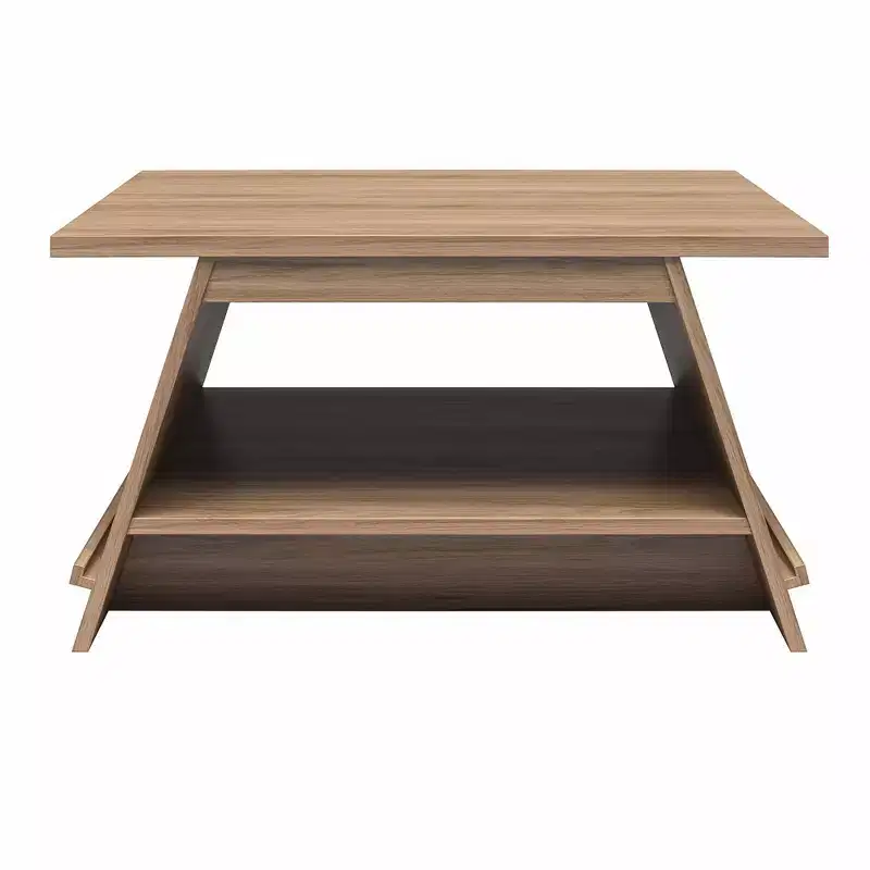 A-Frame Coffee Table with Magazine Perch, Walnut