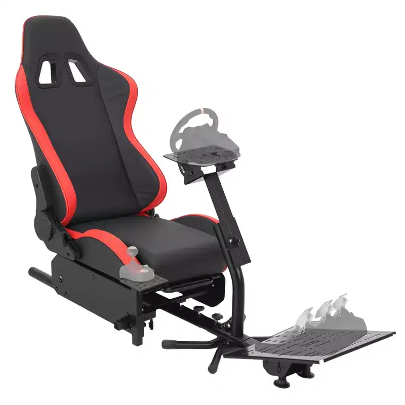 Racing Wheel Stand,Foldable Racing Simulator Cockpit for g923/g920/g29, Steering Wheel Stand & Foot Pedal Angle Adjustable, Fanatec, Hori, Mad Catz.
