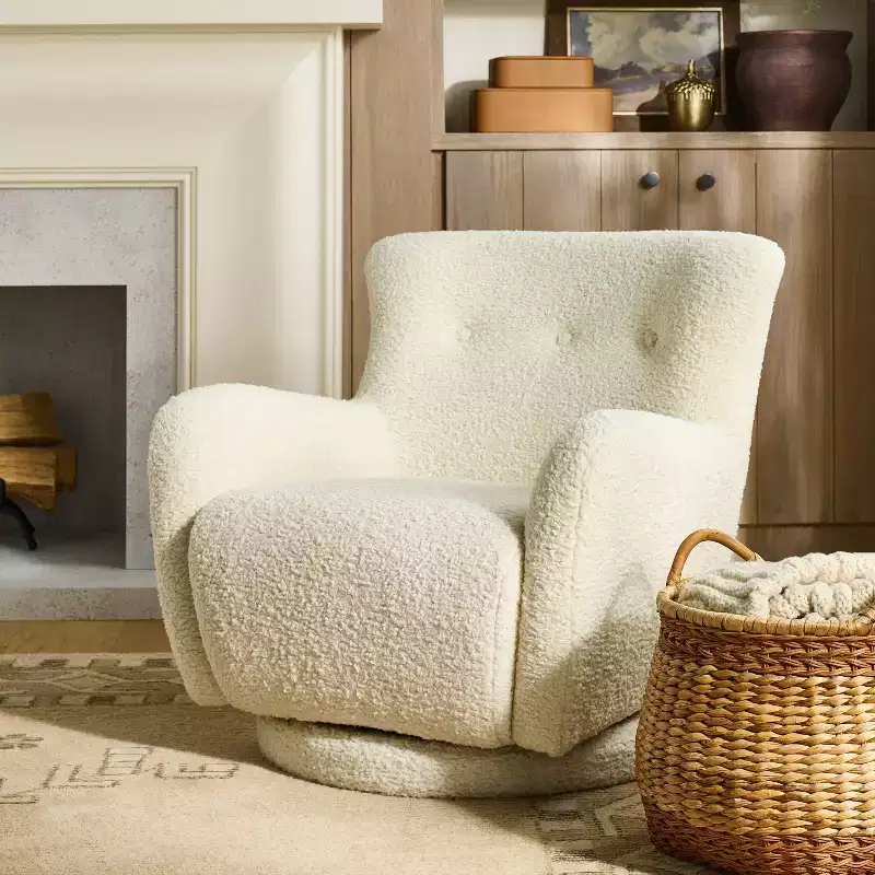 Kessler Swivel Chair Cream - Threshold™ designed with Studio McGee