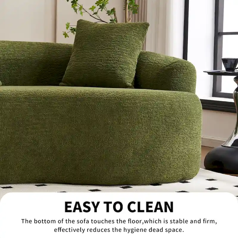 Luxury Chenille Fabric Sofa,4 Seater Modular Curved Sectional Couch