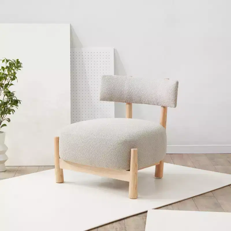 Edwardina Boucle Accent Chair - SFV5112 - Taupe/Natural - Safavieh Couture