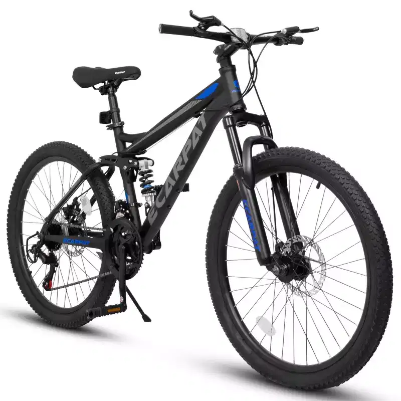 Okak 26IN Mountain Bike with Disc Brakes, 21-Speed Adult Bike with Durable Frame and Rear Dual Absorption, Bicycle for City Road Cycling